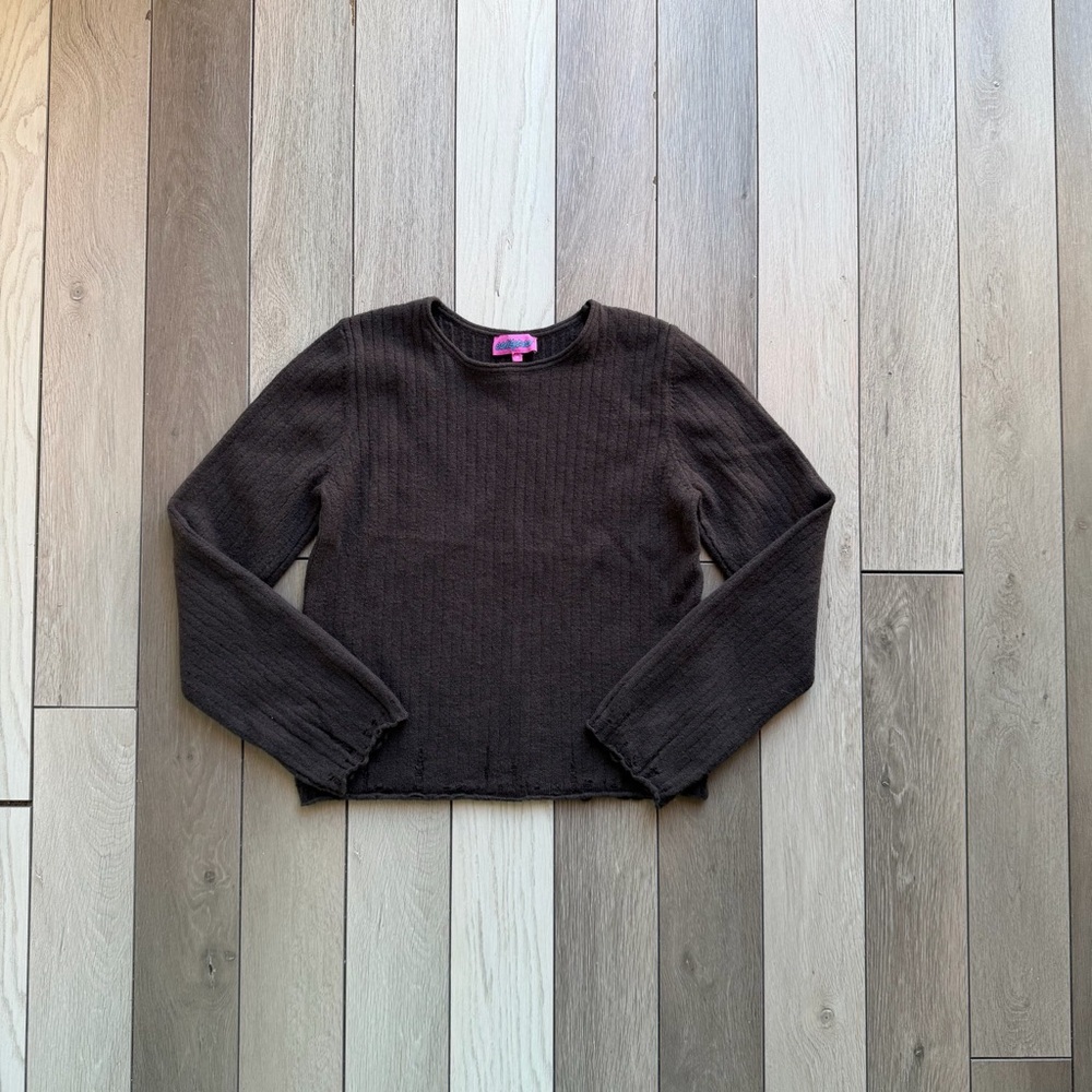 Edikted Distressed Ribbed Knit Sweater - Picture 5 of 10
